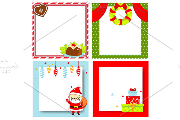 Christmas frames. New Year cards