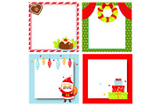 Christmas frames. New Year cards