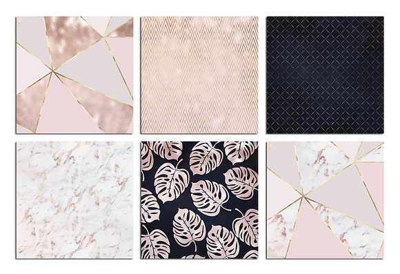 Rose Marble, Navy Blue Foil Textures in Textures - product preview 1