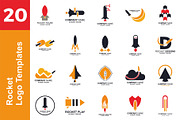 20 Logo Rocket Templates Bundle