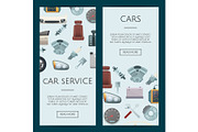 Vector car parts web banner