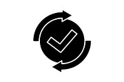 Checking process glyph icon