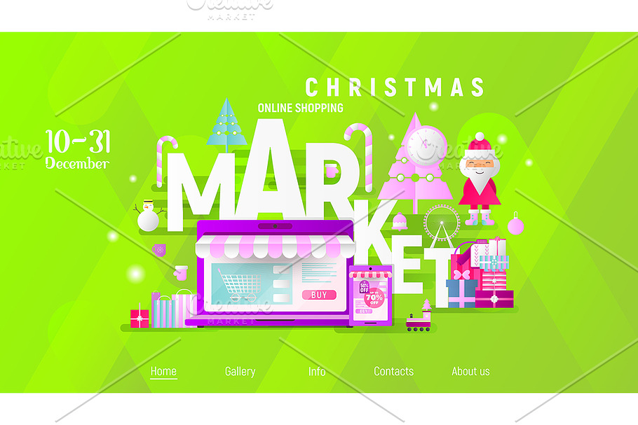 Christmas Market Online in Illustrations - product preview 8