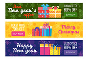 Colorful Set of Sale Banners Best