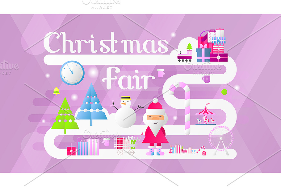 Christmas Fair Banner in Illustrations - product preview 8