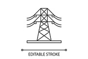 High voltage electric line icon