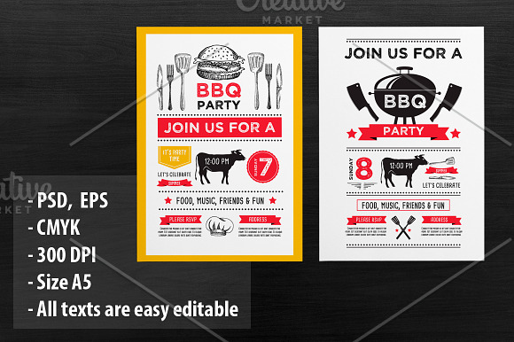 Barbecue invitation template in Brochure Templates - product preview 1