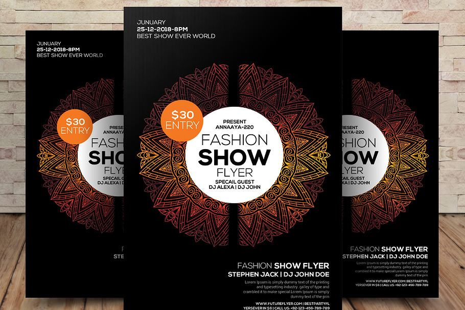 Fashion Show Flyer Template in Flyer Templates - product preview 8