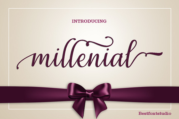 Millenial Script + Italic Font in Italic Fonts - product preview 5