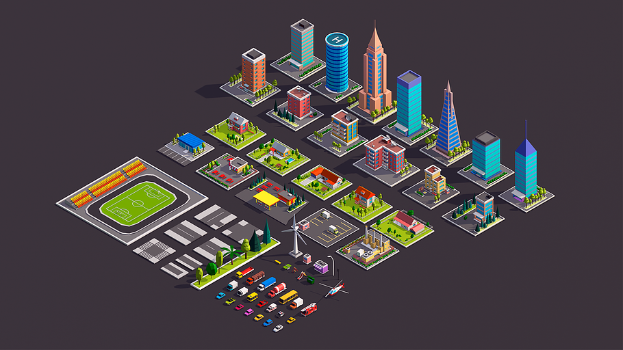 Polygonia City Low Poly Asset Pack in Urban - product preview 2