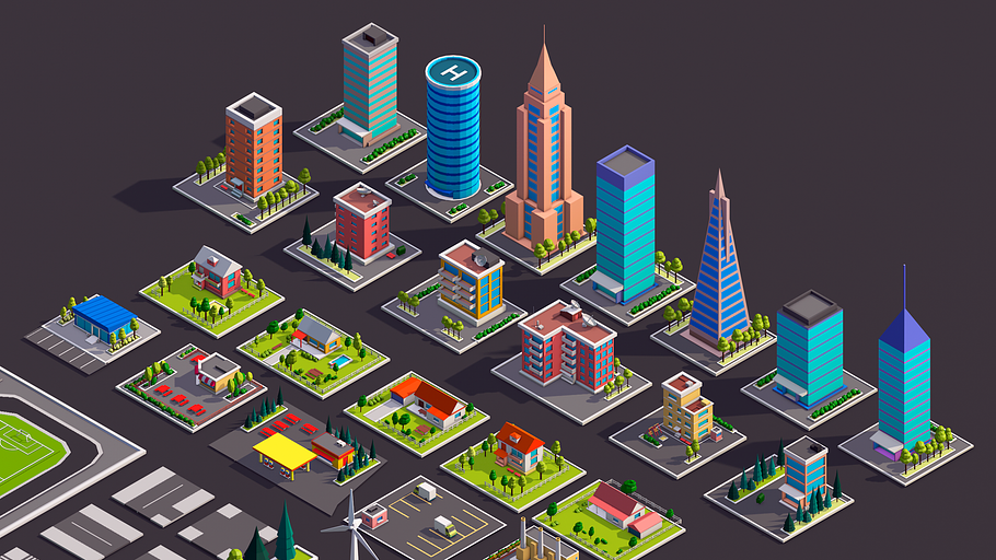 Polygonia City Low Poly Asset Pack in Urban - product preview 6