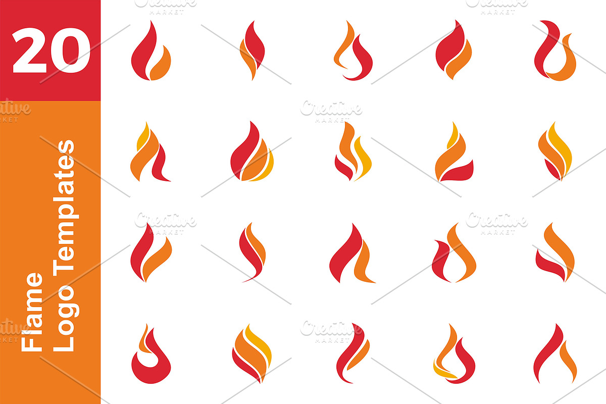 20 Logo Flame Template Bundle in Logo Templates - product preview 8