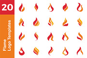 20 Logo Flame Template Bundle