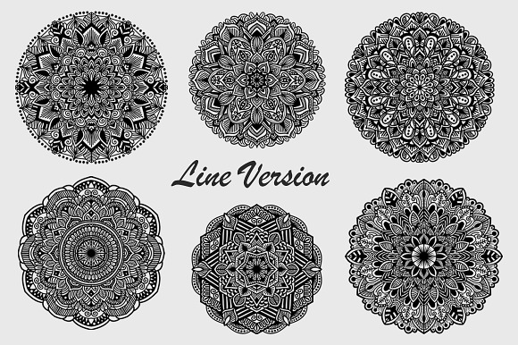 40 Colorful Hand Drawn Mandala in Objects - product preview 5