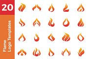 20 Logo Flame Template Bundle