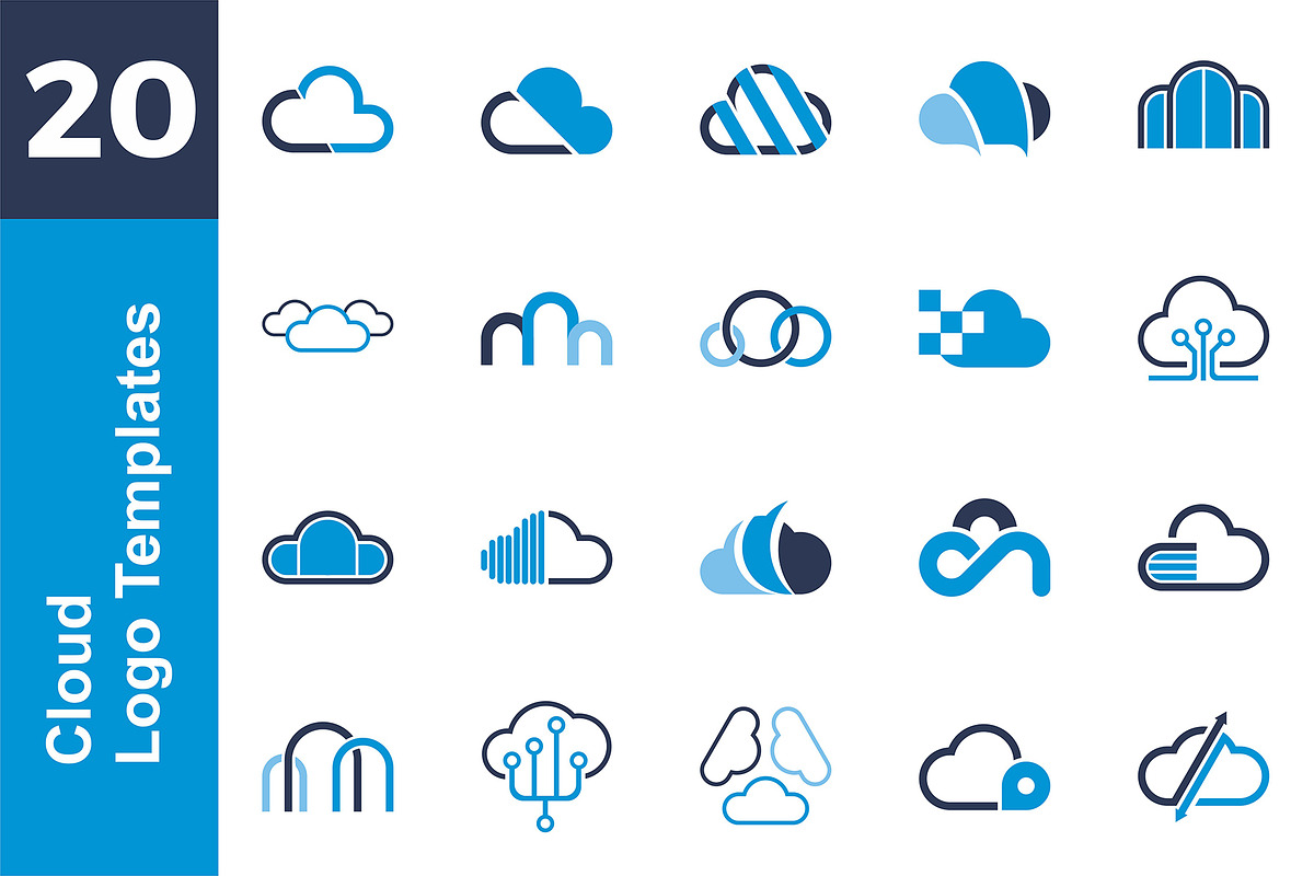 20 Logo Cloud Template Bundle in Logo Templates - product preview 8