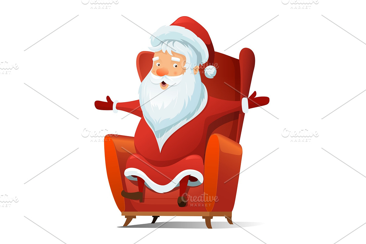 Santa Claus cartoon illustration in Objects - product preview 8