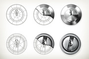 Keyhole vector icons