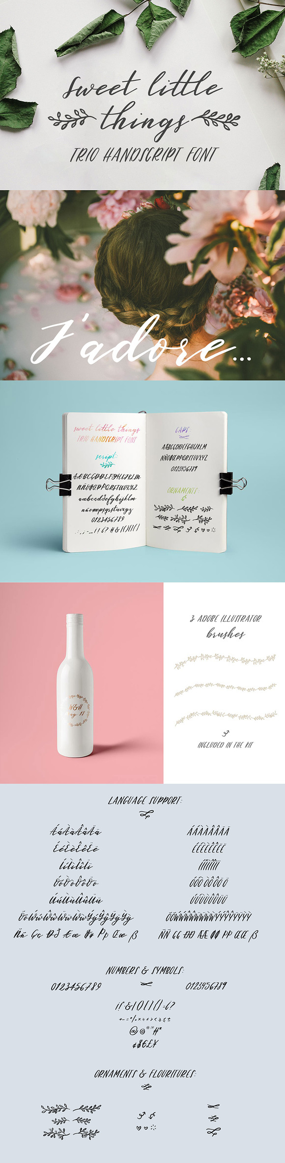 Sweet Little Things Script Font TRIO in Script Fonts - product preview 13