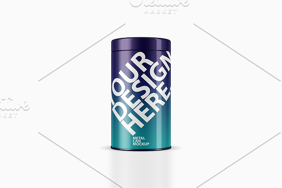Metal CAN Packaging PSD Mockup in Product Mockups - product preview 1