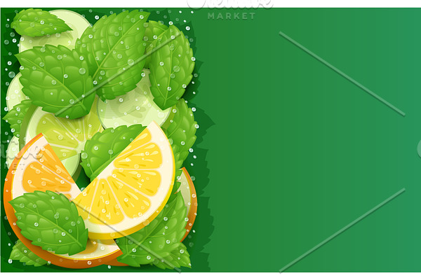 Refreshing lemon, orange, peppermint