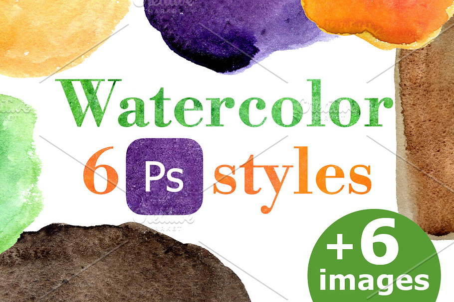 Watercolor PC style for text in Photoshop Layer Styles - product preview 8