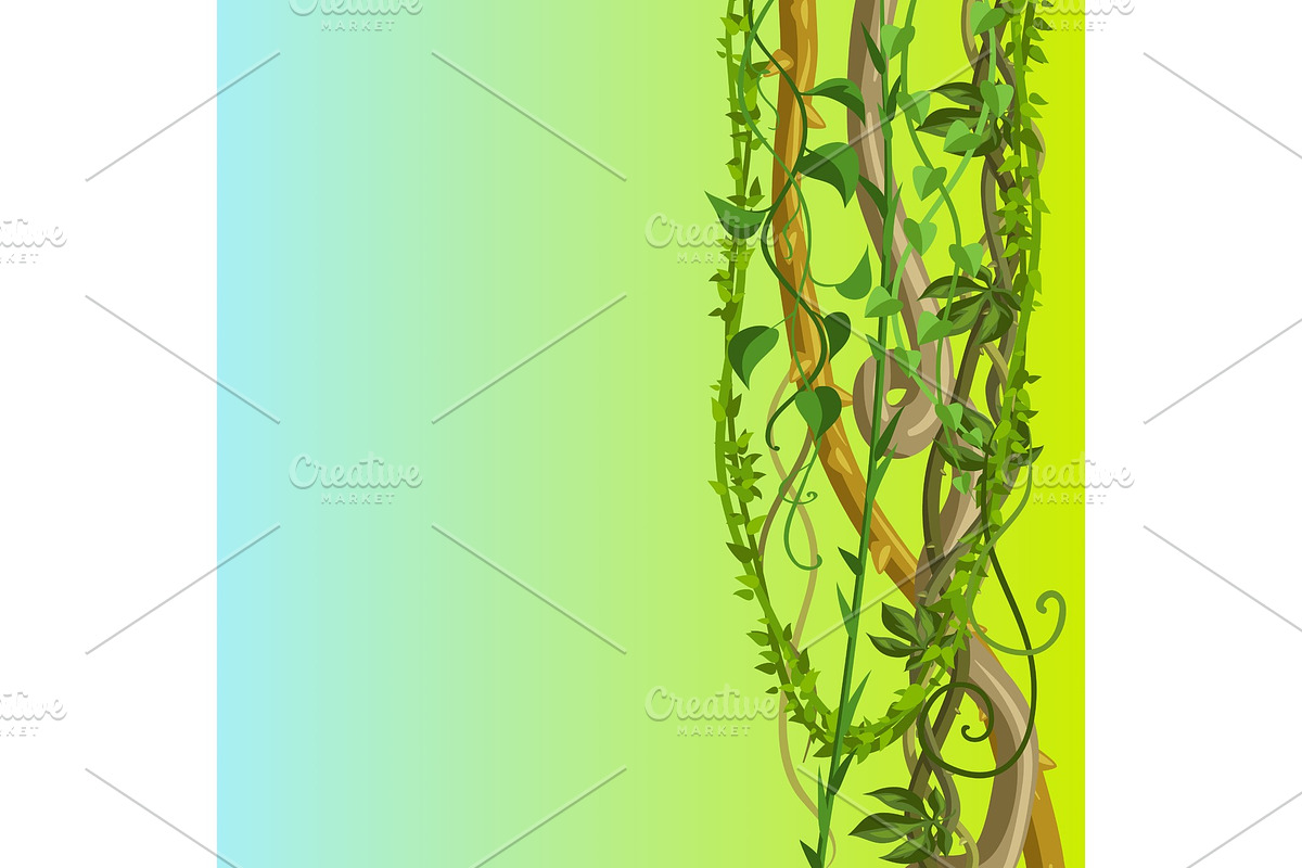 Twisted wild lianas branches in Illustrations - product preview 8