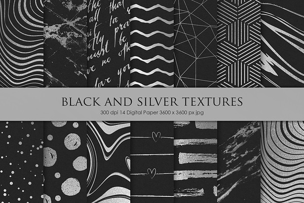 Black and Silver Foil Textures