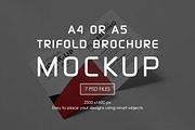 A4 or A5 Trifold Mockups