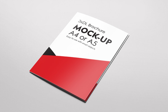 A4 or A5 Trifold Mockups in Print Mockups - product preview 1