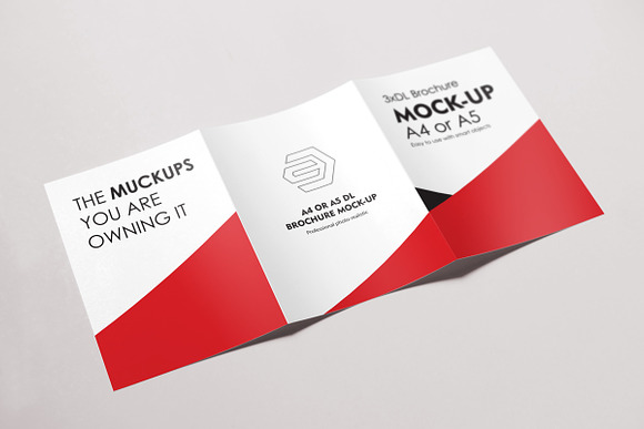A4 or A5 Trifold Mockups in Print Mockups - product preview 6