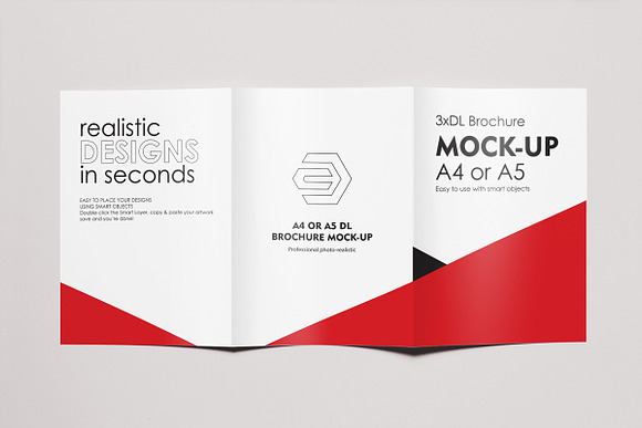 A4 or A5 Trifold Mockups in Print Mockups - product preview 7