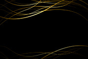 Abstract gold line banner
