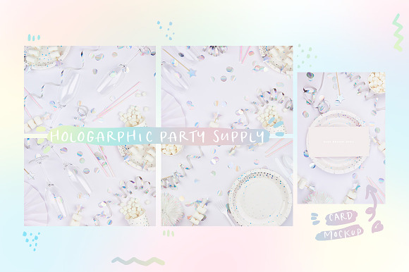 Let's party! Stock & Mock mini set in Mockup Templates - product preview 2