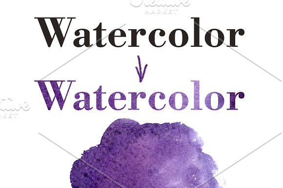 Watercolor PC style for text in Photoshop Layer Styles - product preview 1