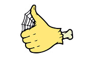 Cartoon Zombie Hand thumb Vector
