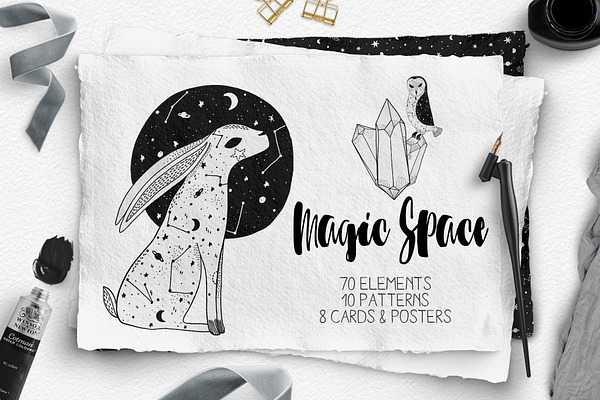 Magic Space. Black and White