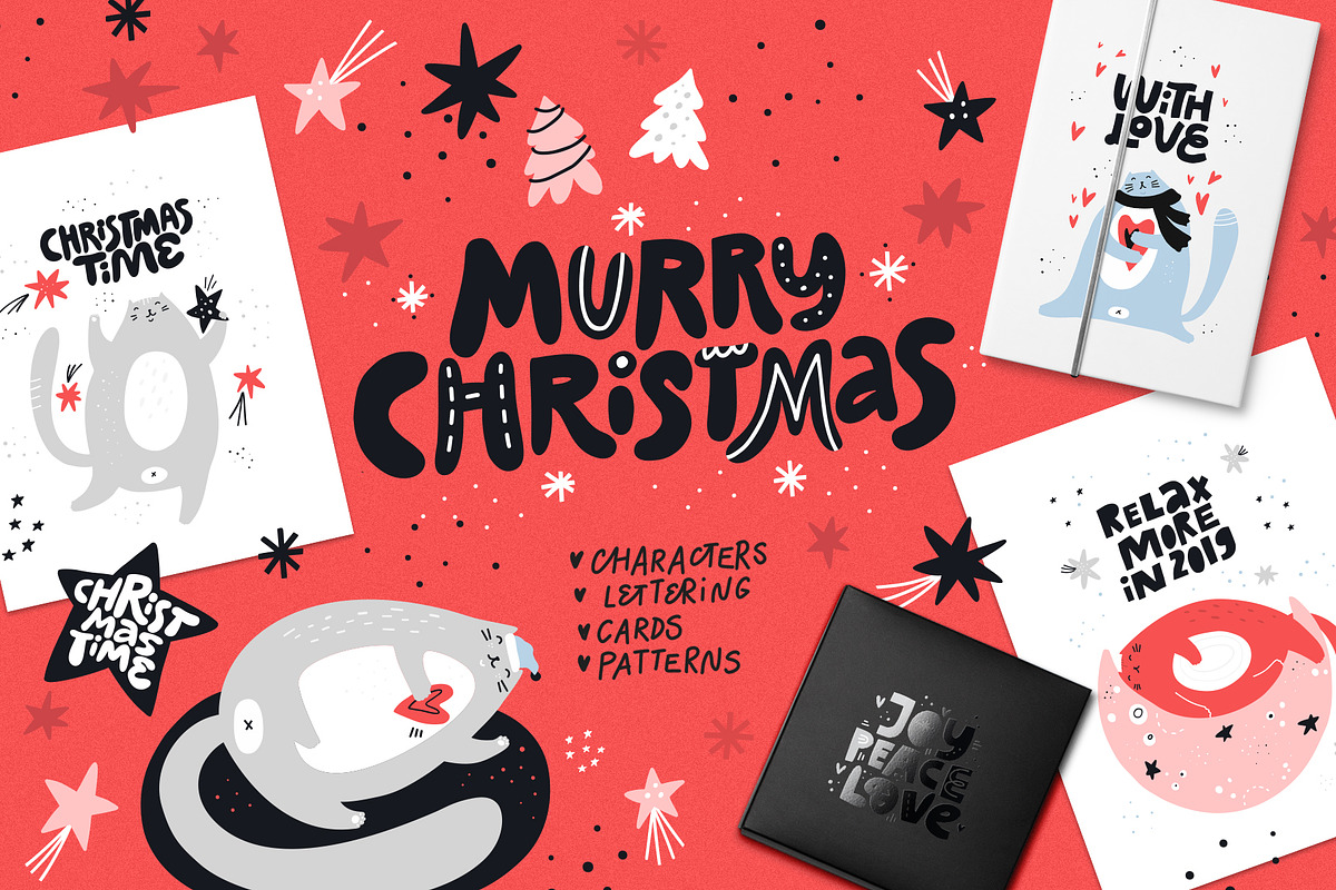 Murry Christmas: festive cats in Illustrations - product preview 8