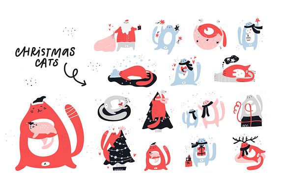 Murry Christmas: festive cats in Illustrations - product preview 1
