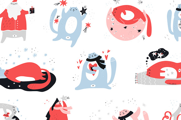 Murry Christmas: festive cats in Illustrations - product preview 2