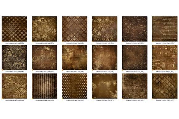 Distressed Brown and Gold Textures in Textures - product preview 2