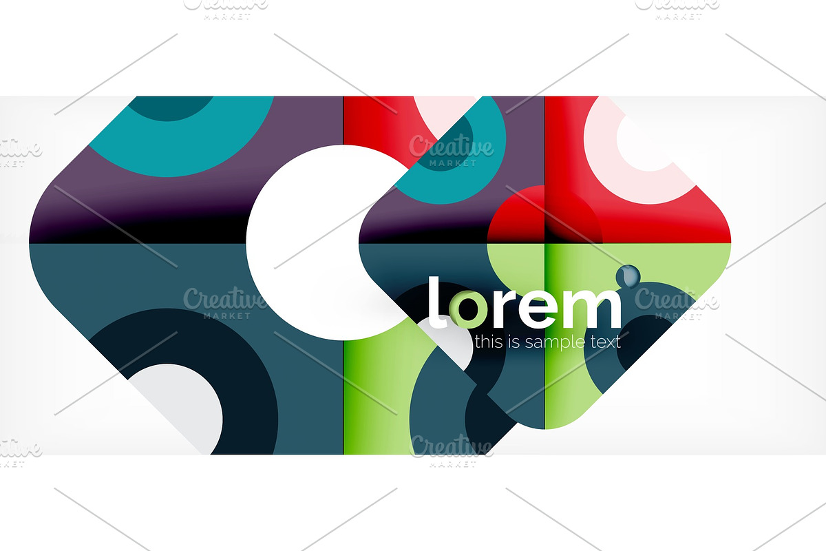 Abstract round elements composition in Illustrations - product preview 8