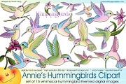 Hummingbirds Clipart Collection