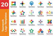 20 Logo Teamwork Templates Bundle