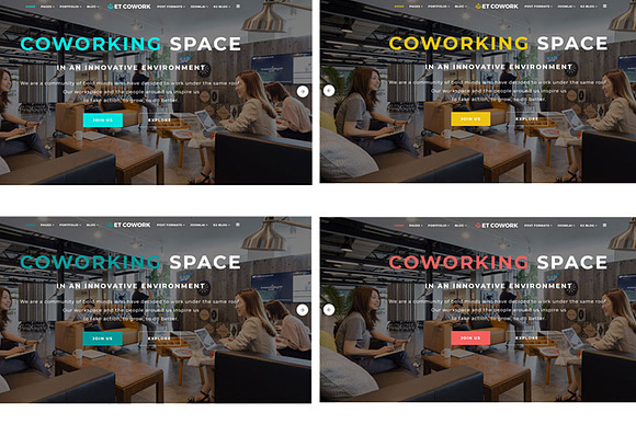 ET Cowork WordPress coworking theme in WordPress Business Themes - product preview 1