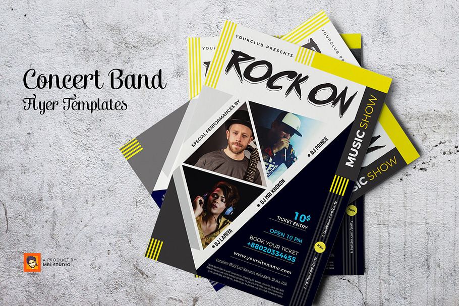 Concert Band Flyer Templates in Flyer Templates - product preview 8