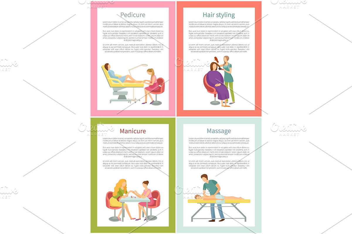 Pedicure and Pedicurist Massage in Illustrations - product preview 8