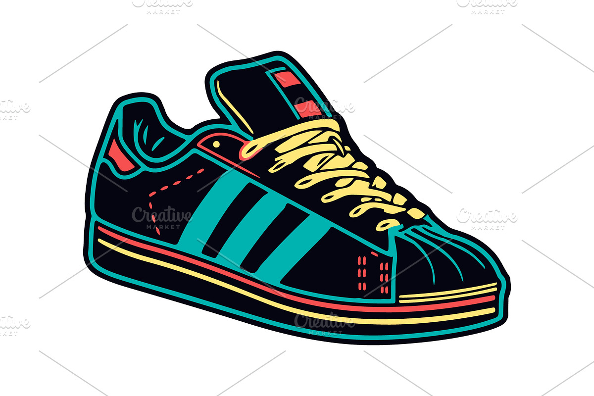 Sport Shoes, Sneakers Vector  in Illustrations - product preview 8