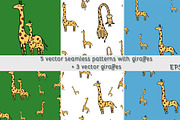 Cute vector giraffes