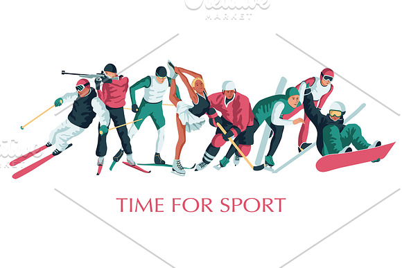 Sports vector illustrations set in Illustrations - product preview 5